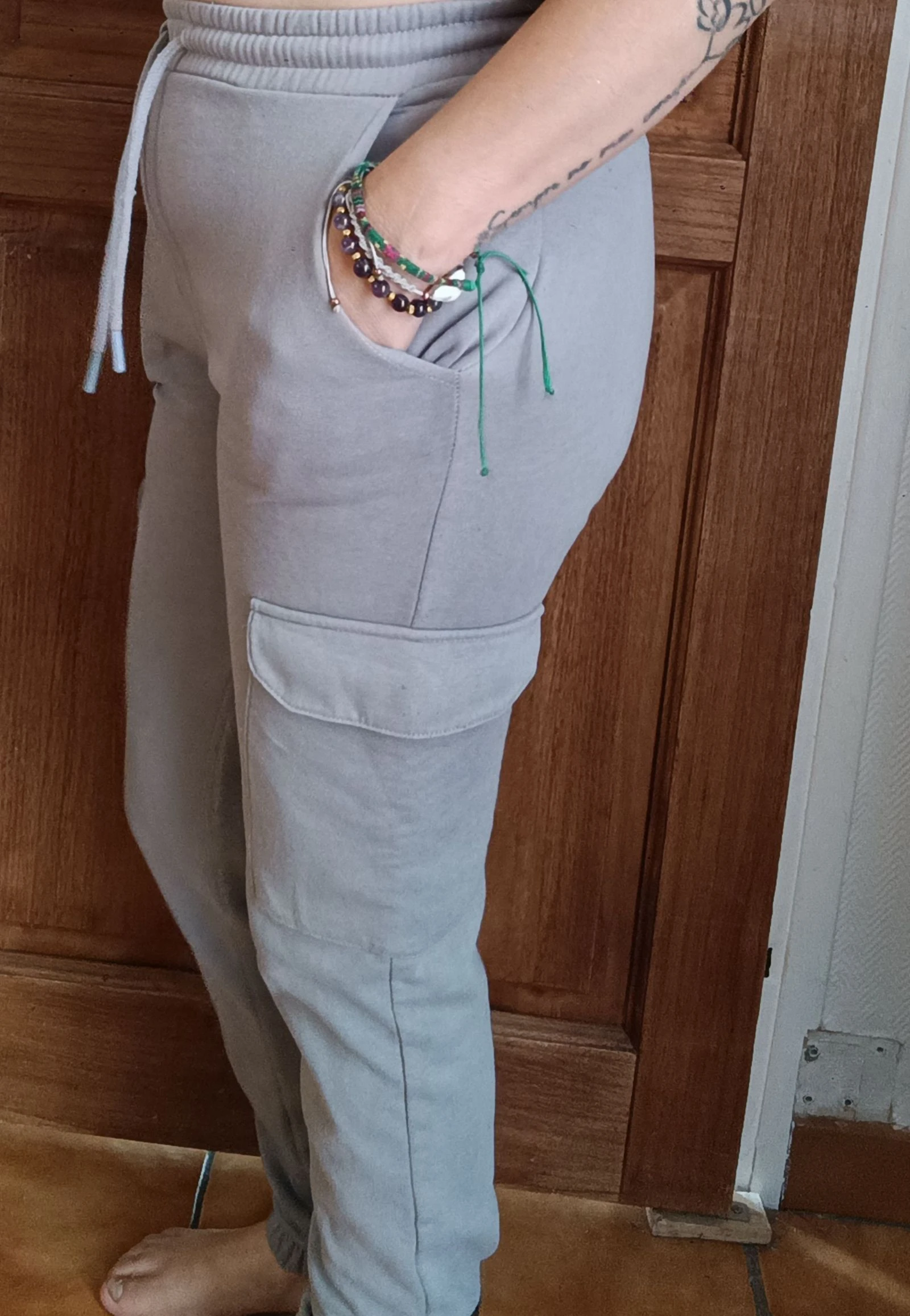 Pantalón jogger cargo gris - talla XS – photo 2
